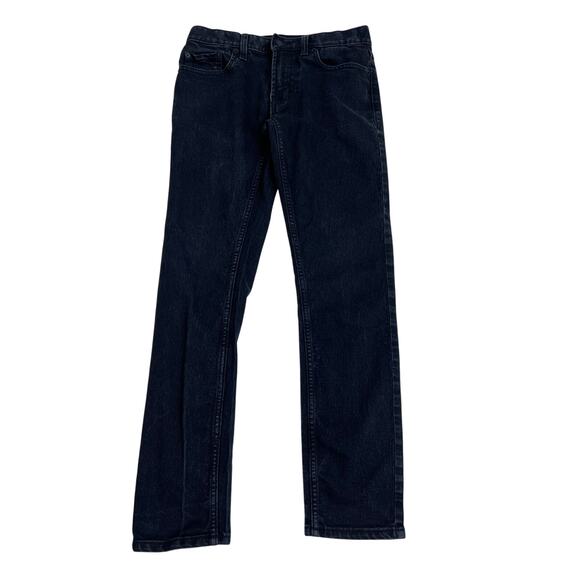 Old Navy Mid Rise Skinny Built In Flex Straight Black Jeans 28x30 - Picture 1 of 7